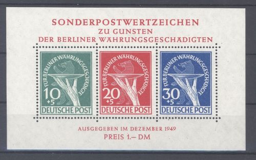 Berlin Block 1 II, Währungsgeschädigte 1949 **