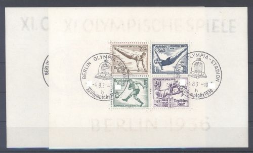 Dt. Reich Block 5-6 Olympia-Blöcke mit SST