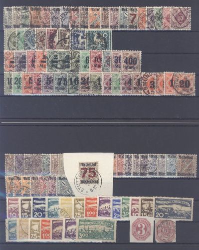 Württemberg, umfangreicher Posten auf 4 Steckkarten und Beleg