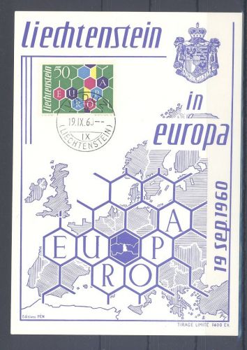 Liechtenstein ** Posten und Beleg auf 2 Steckkarten