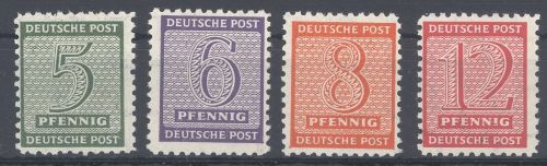 SBZ Michel Nummer 120-23y, Freimarken 1945 **