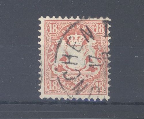 Bayern Mi.Nr. 27 X, 18 Kreuzer Freimarke 1870 gestempelt, geprüft