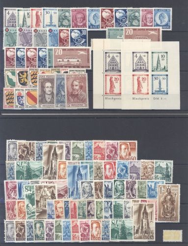 Franz. Zone, umfangreicher Posten mit besseren Werten und Sätzen