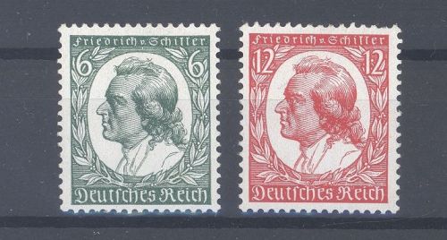 Dt. Reich Mi.Nr. 554-55 Schiller 1934 **