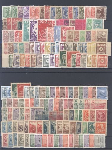 SBZ, umfangreicher */** Posten auf 4 Steckkarten