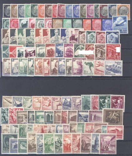 Dt. Reich, **/* Posten aus 1933-40 auf 2 Steckkarten
