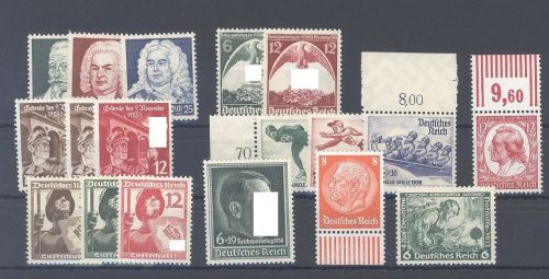 Dt. Reich, kleiner ** Posten aus 1933-38 auf Steckkarte