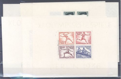 Dt. Reich Block 4, 5-6, 7, 9 und 10 ungebraucht *