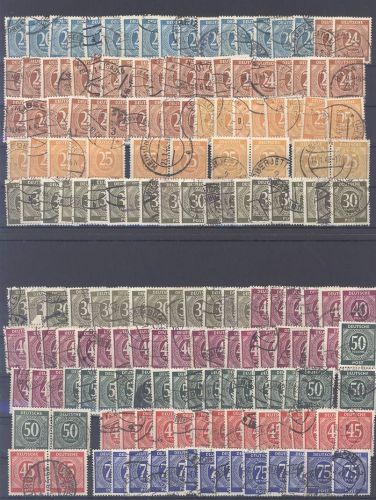 All. Besetzung, umfangreicher Posten Ziffernausgaben auf 5 Steckkarten