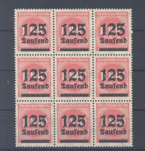 Dt. Reich, ** Bogenteil mit Mi.Nr. 291 I, 125 Tsd. 1923 PF I, geprüft