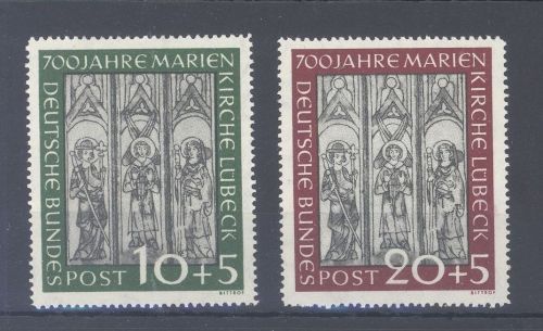 Bund Michel Nummer 139-40, Marienkirche 1951 **