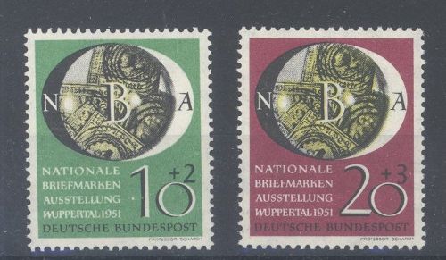 Bund Michel Nummer 141-42, Wuppertal 1951 **