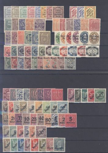 Dt. Reich Dienst, umfangreicher */** Posten auf 2 Steckkarten