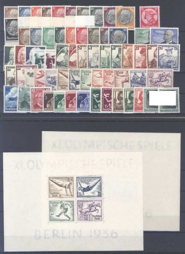 Dt. Reich, umfangreicher */** Posten aus 1933-38 auf 3 Steckkarten