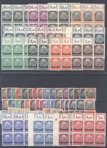 Dt. Bes. 2. WK, umfangreicher Posten auf 3 Steckkarten