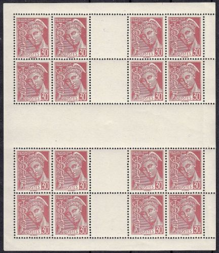 Dt. Bes. 2. WK , Propagandafälschung Mi.Nr. 30 im ** Kleinbogen, FA BPP