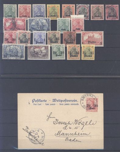 Deutsche Post Türkei, umfangreicher */**/gestempelter Posten + Beleg