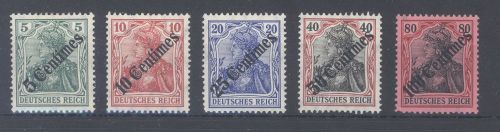 Deutsche Post Türkei Mi.Nr. 48-52, Freimarken 1908 ungebraucht *