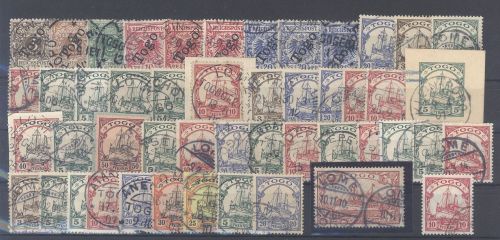 Dt. Kolonien Togo, umfangreicher gestempelter Posten auf Steckkarte