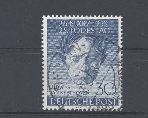 Berlin Mi.Nr. 87 I, 30 Pfg. Beethoven mit Plattenfehler I gestempelt