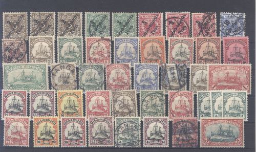 Dt. Kolonien Ostafrika, umfangreicher Posten auf Steckkarte