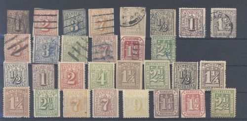 Hamburg, umfangreicher Posten auf Steckkarte