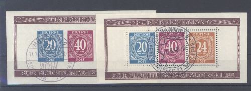 All. Bes. Block 12 A + B gestempelt mit SST