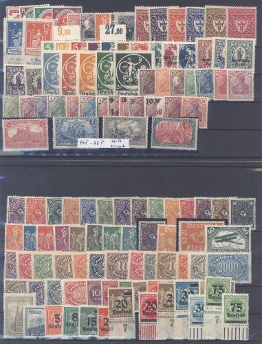 Dt. Reich, umfangreicher */** Posten aus 1900-1923 auf 5 Steckkarten