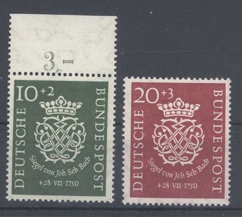 Bund Mi.Nr. 121-22 Bach 1950 **, geprüft BPP