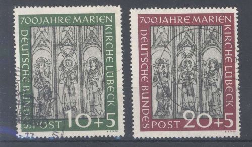 Bund Mi.Nr. 139-40, Marienkirche 1951 gestempelt