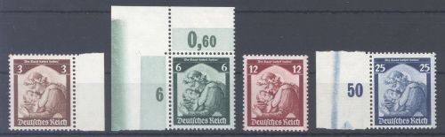 Dt. Reich Michel Nummer 565-68, Saarabstimmung 1935 **