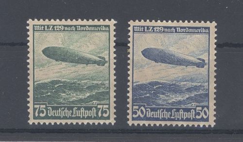 Dt. Reich Michel Nummer 606-07, Zeppelin 1936 ungebraucht *