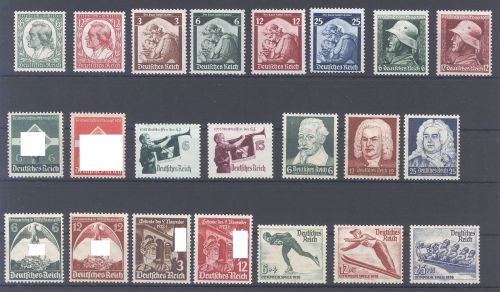 Dt. Reich, ** Posten aus 1934-35 auf Steckkarte