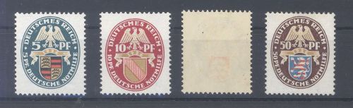 Dt. Reich Michel Nummer 398-401, Nothilfe 1926 **