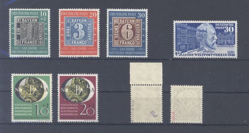 Bund, ** Posten besserer Werte und Sätze aus 1949/54