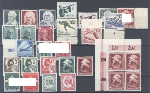 Dt. Reich, ** Posten aus 1935-37 auf Steckkarte