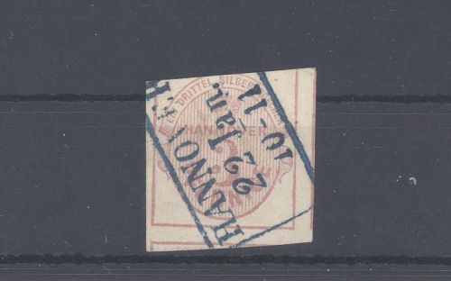 Hannover Michel Nummer 6, 3 Pfennige Freimarke 1853 gestempelt