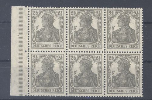 Dt. Reich Markenheftchenblatt Michel Nummer 10 B, 2 1-2 Gr. Germania **