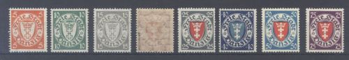 Danzig Michel Nummer 193-201, Freimarken 1924 fast komplett **