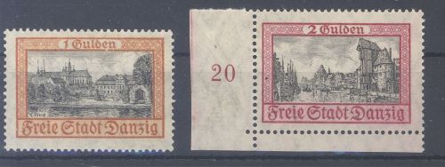 Danzig Michel Nummer 212-13, Ansichten 1925 **