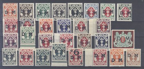 Danzig Dienst Michel Nummer 1-28, Freimarken 1921-22 **