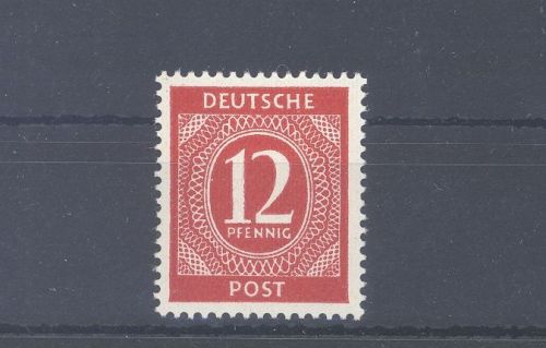 All. Besetzung Mi.Nr. 919x, 12 Pfg. Freimarke dickes Papier **, gp. BPP