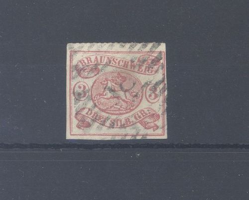 Braunschweig Michel Nummer 12 A, 3 Sgr. Freimarke 1861 gestempelt