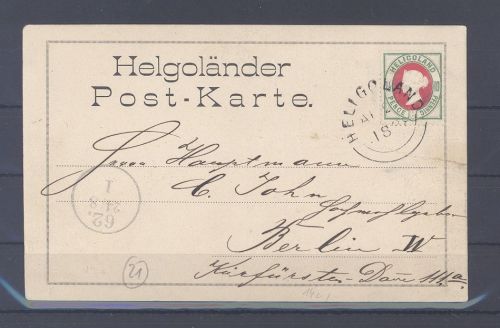 Helgoland, gelaufene AK mit 10 Pfg. als EF, geprüft BPP