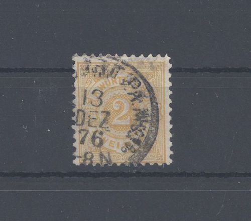 Württemberg Michel Nummer 50, 2 Mark 1875 gestempelt, geprüft