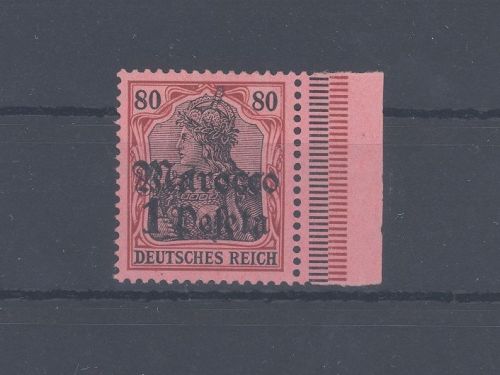 Deutsche Post Marokko Michel Nummer 42, 80 Pfg. 1906 **, geprüft BPP