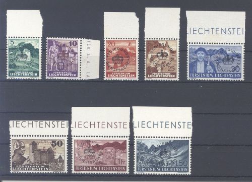 Liechtenstein Dienst Michel Nummer 11-19 als ** Randsatz