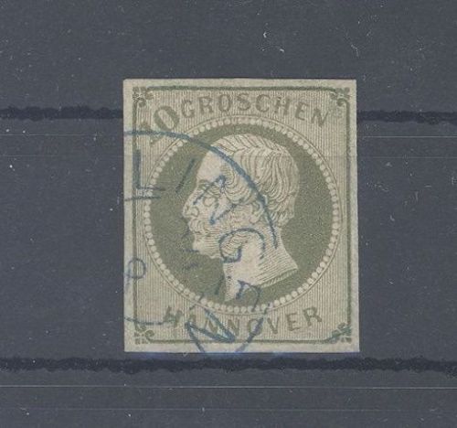 Hannover Michel Nummer 18, 10 Groschen Freimarke 1861 gestempelt