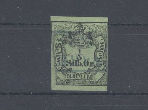 Oldenburg Michel Nummer 1, 1-3 Sgr. Freimarke 1852 gestempelt