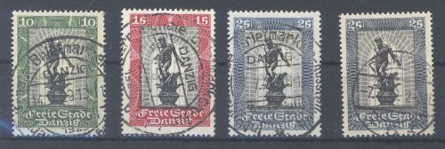 Danzig Mi.Nr. 217-19 Intern. Philatelistische Ausstellung gestempelt
